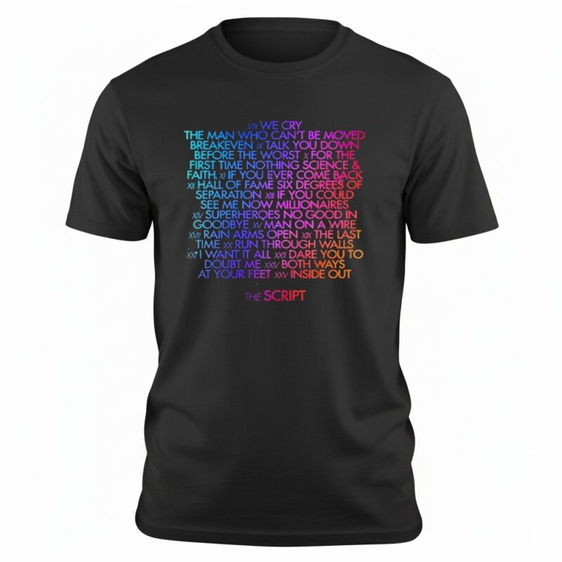 The Script Store Merch The Script Tracklisting shirt The Script Store Merch The Script Tracklisting shirt