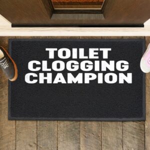 Toilet Clogging Champion_Rubber Doormat