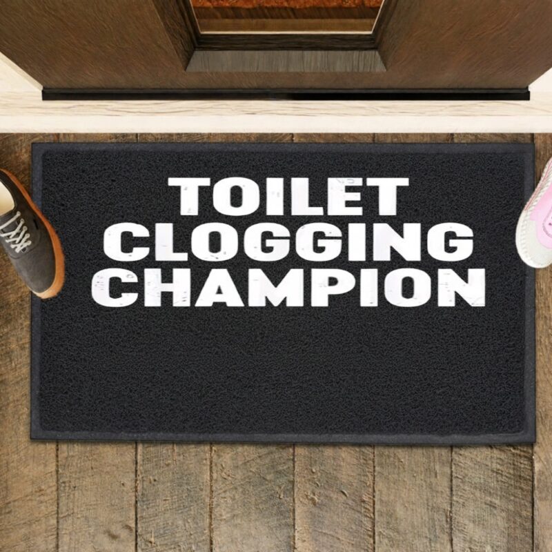 Toilet Clogging Champion_Rubber Doormat
