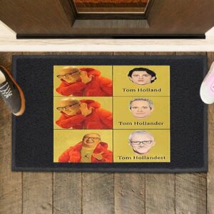 Tom Holland Tom Hollander and Tom Hollandest meme_Rubber Doormat