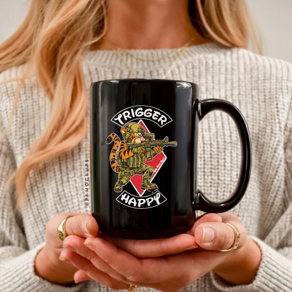 Trigger Happy Tiger graphic_Ceramic Mug Trigger Happy Tiger graphic_Ceramic Mug