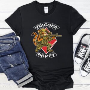 Trigger Happy Tiger graphic_T-Shirt