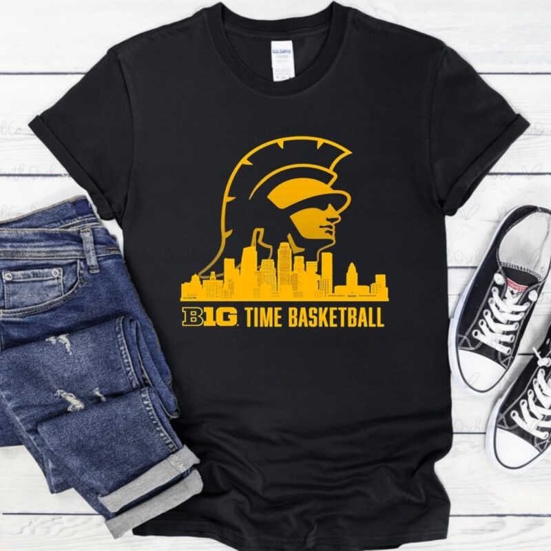 USC Trojans Big Ten Time basketball city skyline_T-Shirt