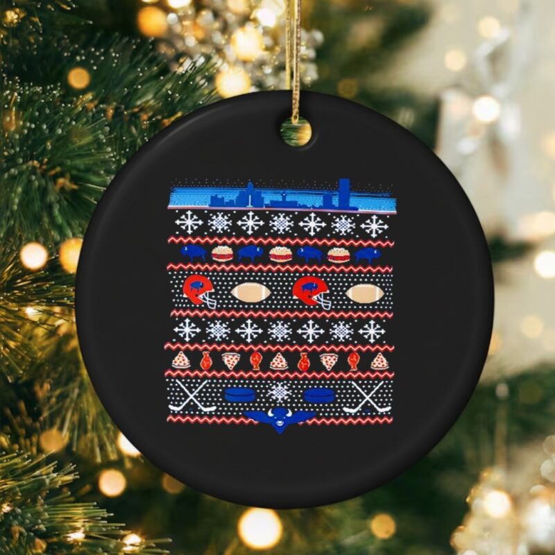 Ugly Buffalo Christmas helmet graphic_Ornaments