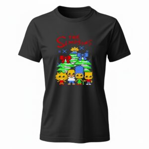 Ugly Christmas Simpsons Family_Ladies T-Shirt