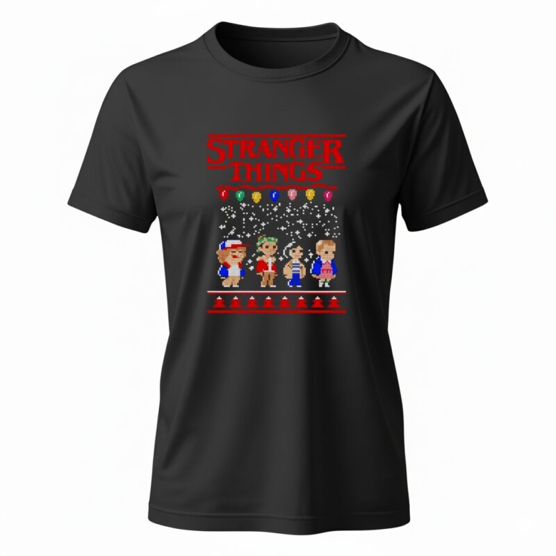 Ugly Christmas Stranger Things Christmas_Ladies T-Shirt
