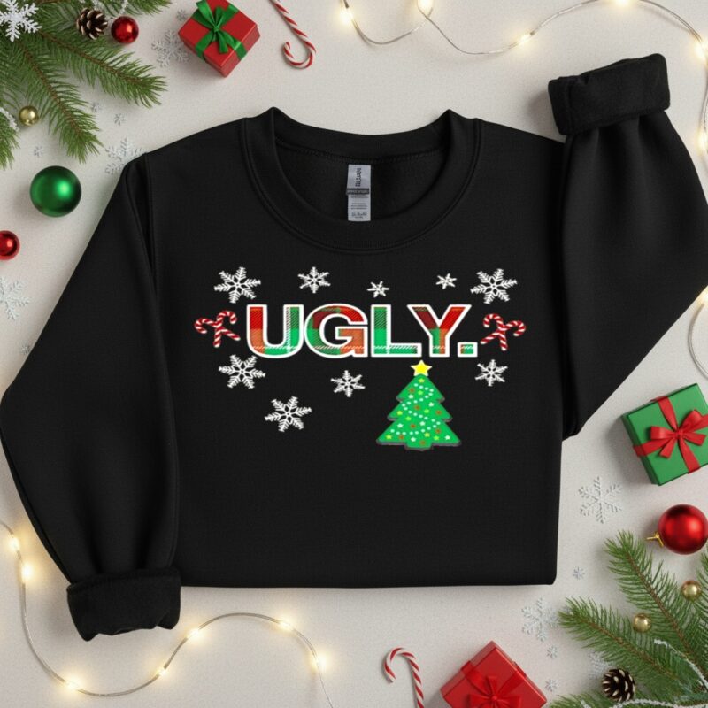 Ugly Christmas Xmas Tree_Crewneck Sweatshirt