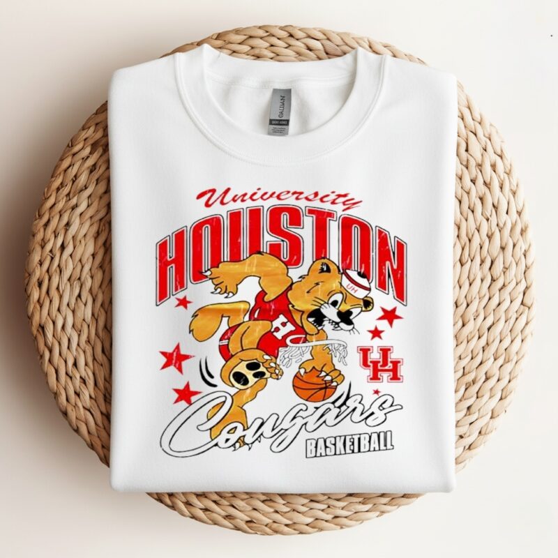 University of Houston Cougars basketball mascot graphic_Crewneck Sweatshirt