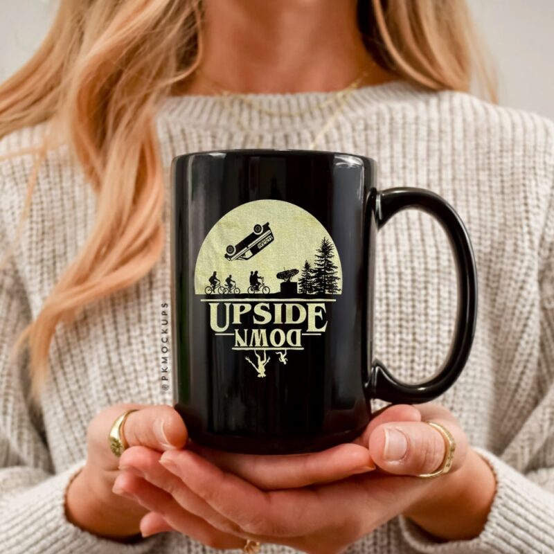 Upside Down Things Stranger Things vintage_Ceramic Mug