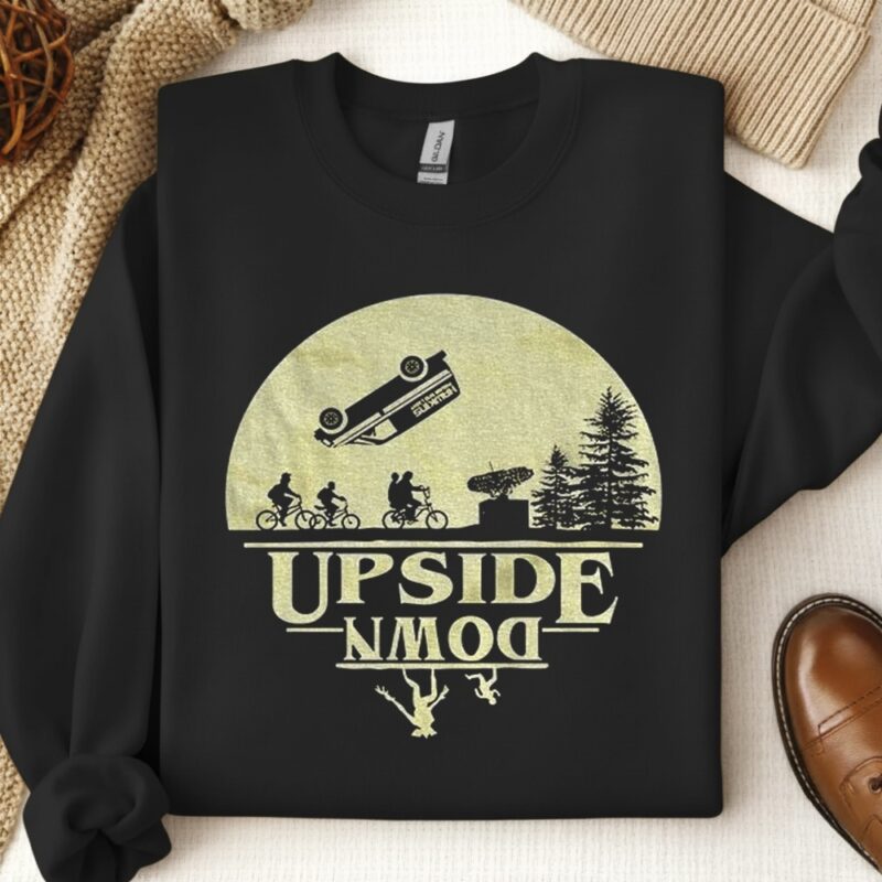 Upside Down Things Stranger Things vintage_Crewneck Sweatshirt