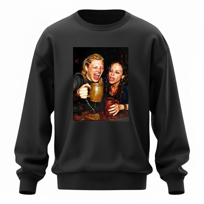 Vikings Katheryn Winnick and Maude Hirst toast_Sweatshirt