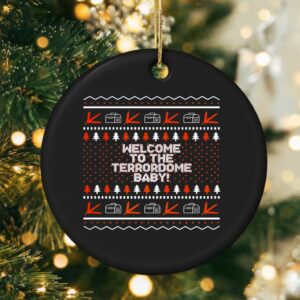 Virginia Tech Hokies welcome to the Terrordome baby ugly Christmas_Ornaments