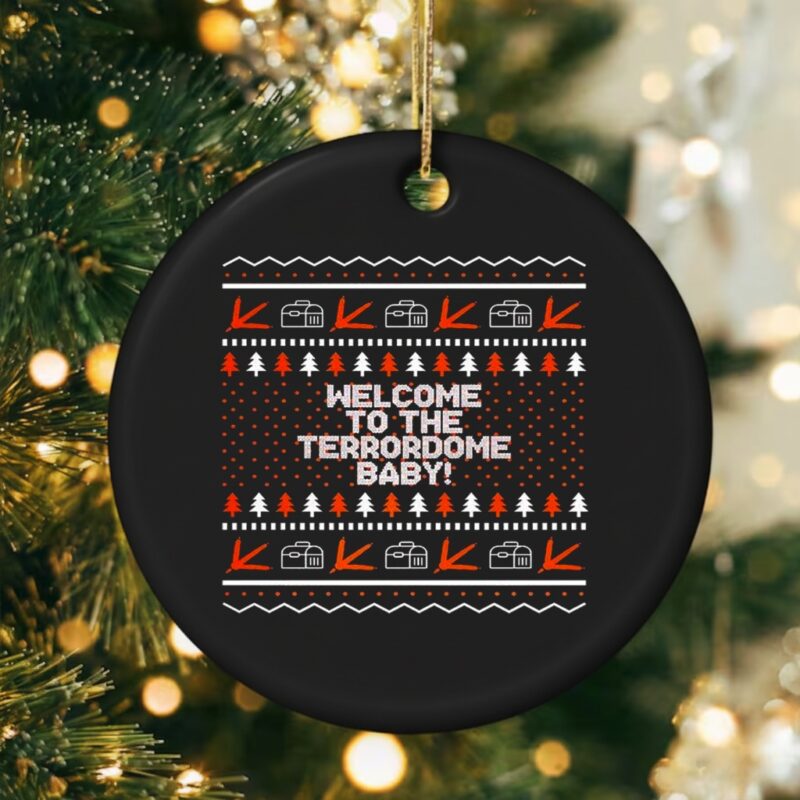 Virginia Tech Hokies welcome to the Terrordome baby ugly Christmas_Ornaments