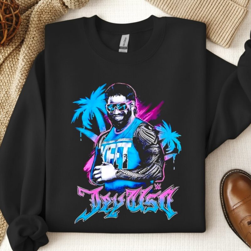 WWE Jay Uso Palm Trees_Crewneck Sweatshirt