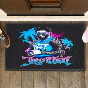 WWE Jay Uso Palm Trees_Rubber Doormat