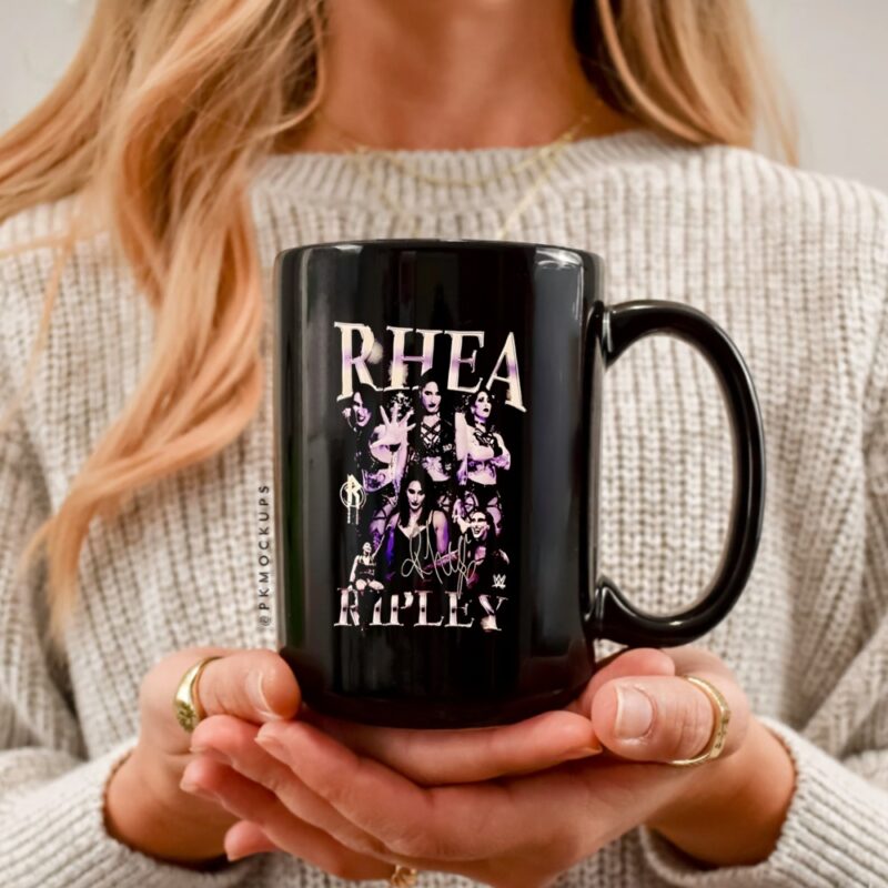 WWE Rhea Ripley signature graphic_Ceramic Mug