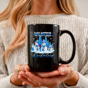 Winter Wonderland Snowman Family Snowflake Cozy Winter Scene_Ceramic Mug
