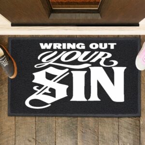 Wring Out Your Sin_Rubber Doormat