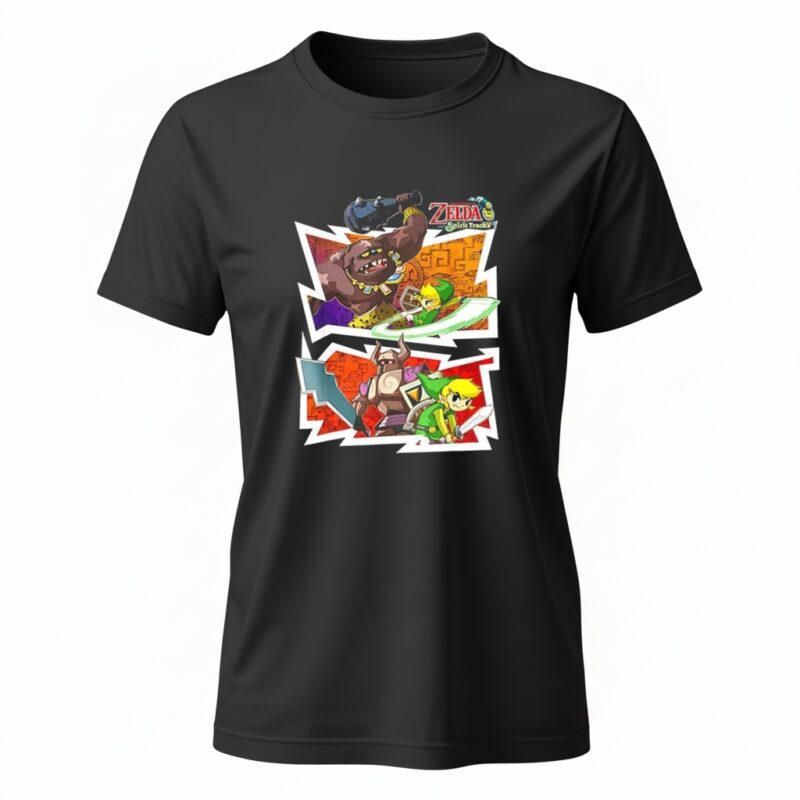 Zelda Battles The Legend of Zelda Spirit Tracks video game_Ladies T-Shirt