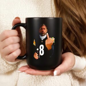 Aaron Rodgers Pittsburgh Steelers NHL middle finger 2026 meme_Ceramic Mug