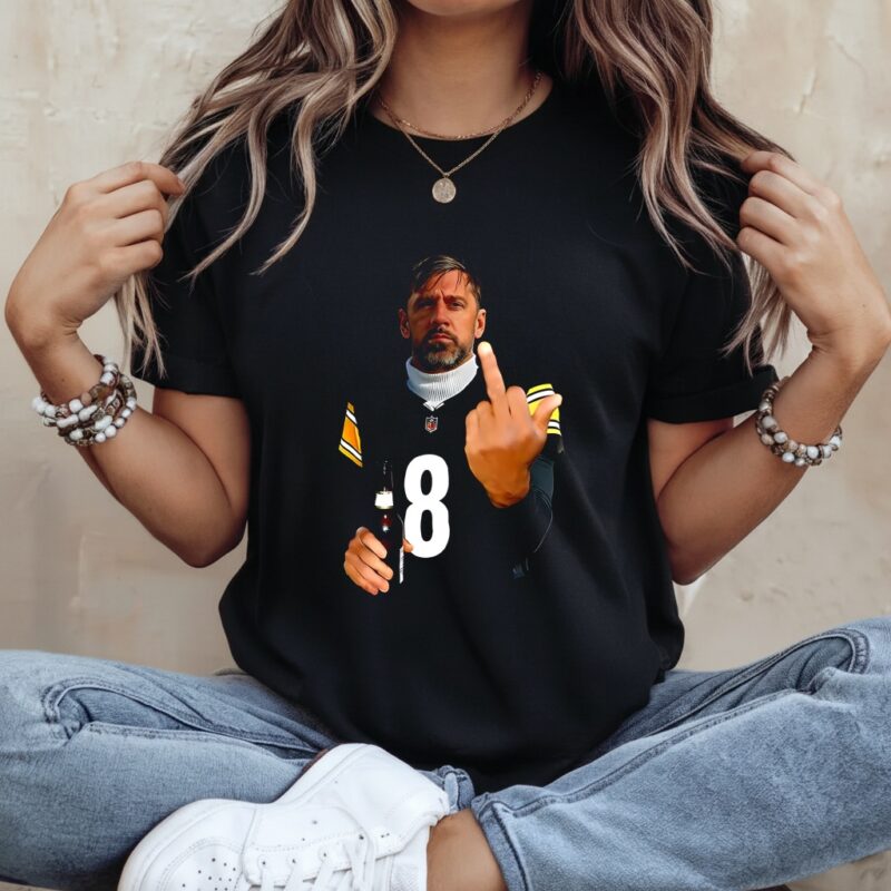 Aaron Rodgers Pittsburgh Steelers NHL middle finger 2026 meme_Ladies T-Shirt