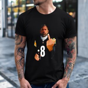 Aaron Rodgers Pittsburgh Steelers NHL middle finger 2026 meme_T-Shirt