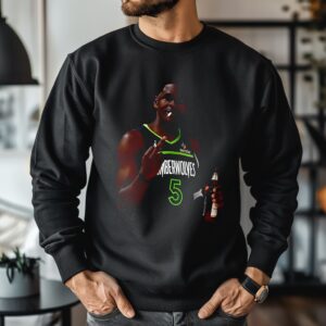 Anthony Edwards Minnesota Timberwolves NBA middle finger 2026 meme_Crewneck Sweatshirt