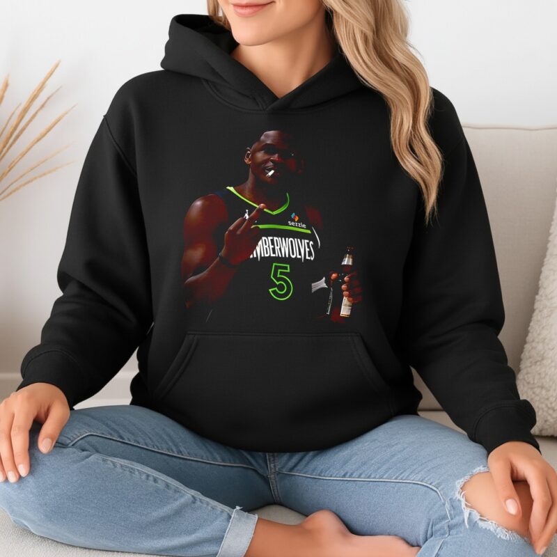 Anthony Edwards Minnesota Timberwolves NBA middle finger 2026 meme_Hoodie