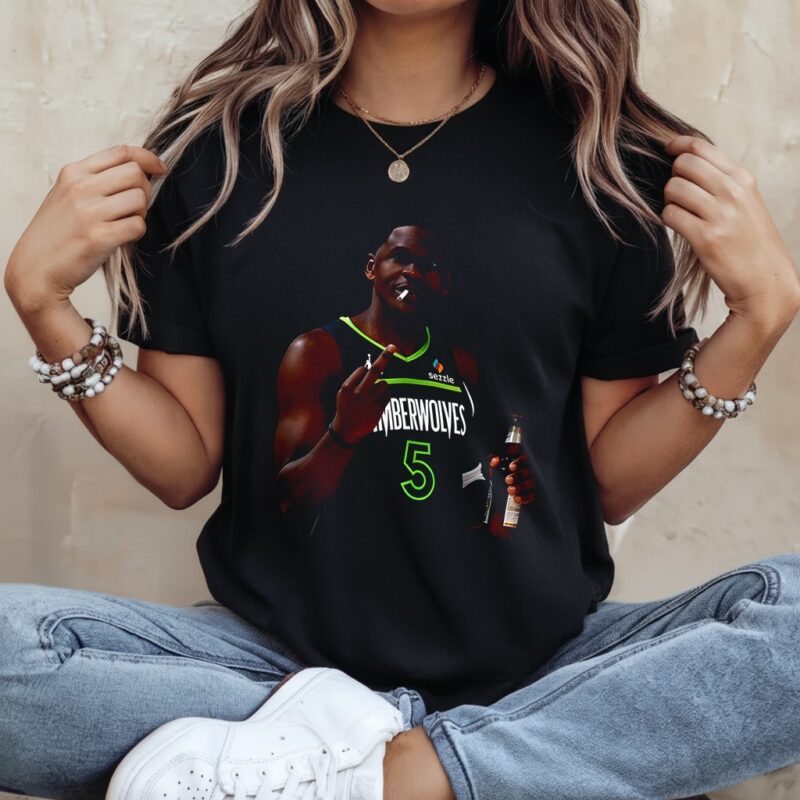 Anthony Edwards Minnesota Timberwolves NBA middle finger 2026 meme_Ladies T-Shirt