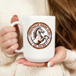 Bucephalus Riding Club est 344 BCE logo_Mug