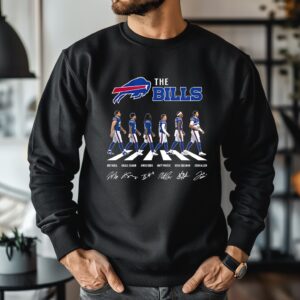Buffalo Bills NFL player cross the road signature_Crewneck Sweatshirt