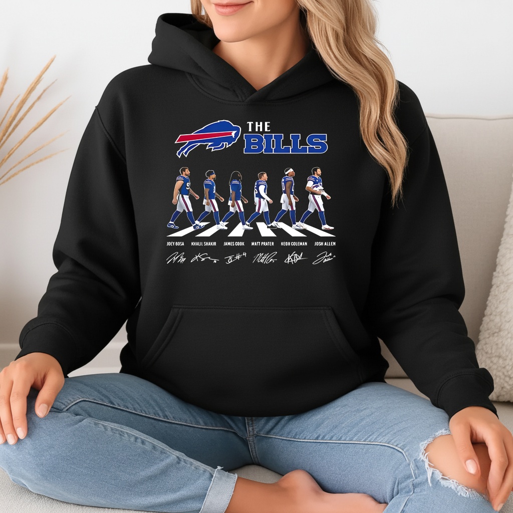Buffalo Bills NFL player cross the road signature_Hoodie Buffalo Bills NFL player cross the road signature_Hoodie