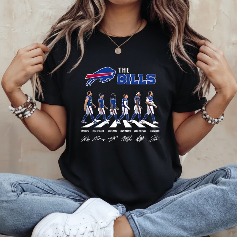 Buffalo Bills NFL player cross the road signature_Ladies T-Shirt