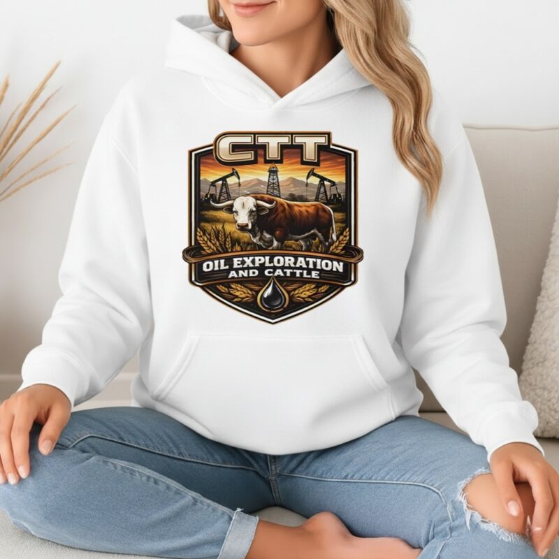 CTT Oil Exploration And Cattle retro funny_Hoodie