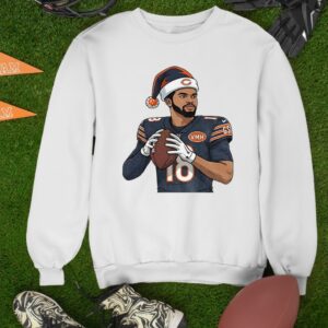 Caleb Williams Chicago Bears posing Football NFL 2025 Christmas_Sweatshirt