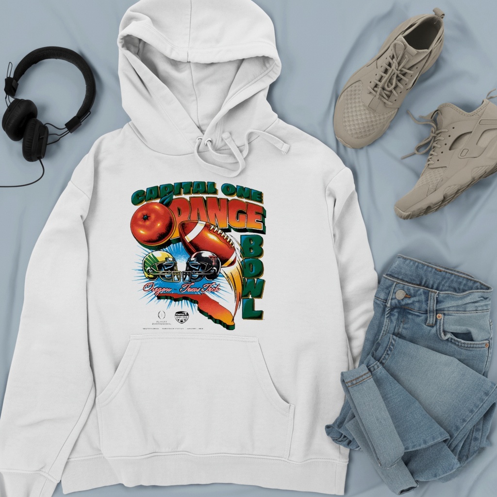 Capital One Orange Bowl 2026 Oregon vs Texas Tech Vintage Matchup_Hoodie Capital One Orange Bowl 2026 Oregon vs Texas Tech Vintage Matchup_Hoodie