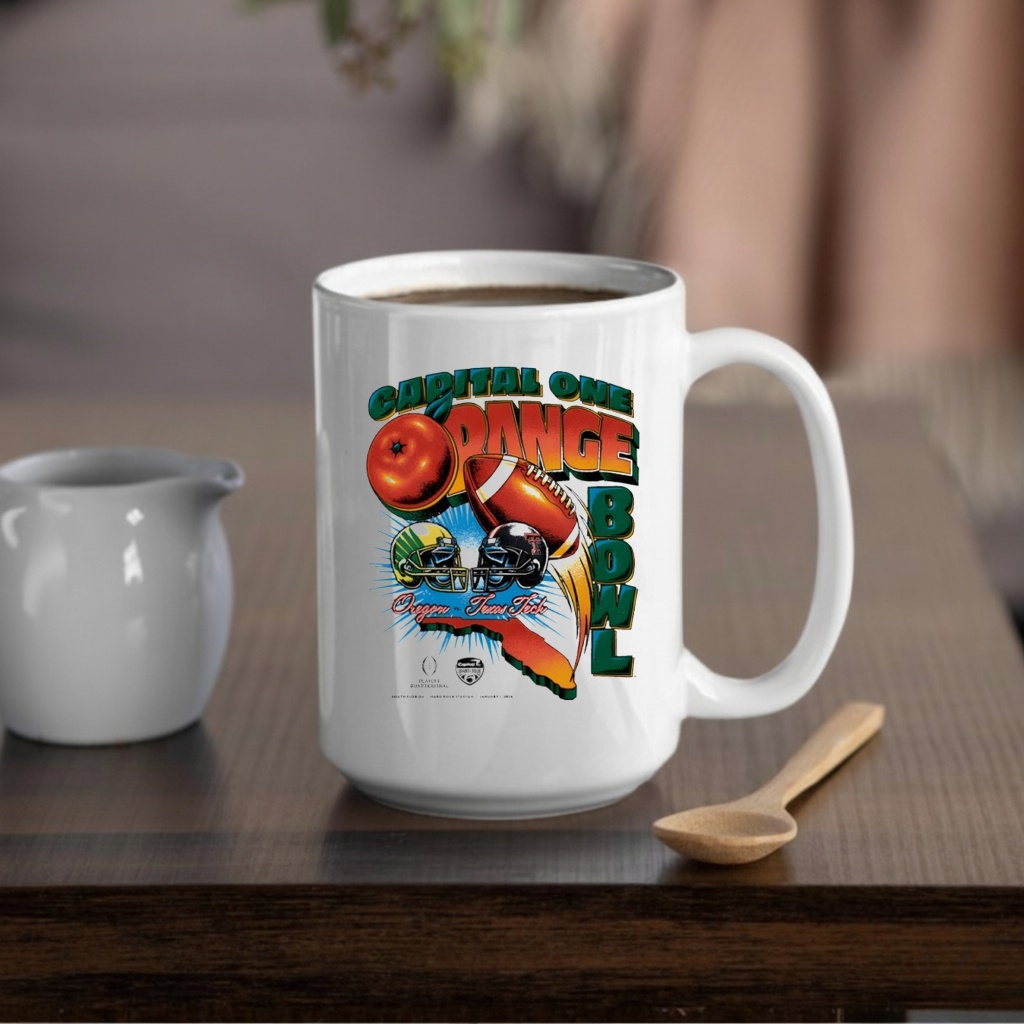 Capital One Orange Bowl 2026 Oregon vs Texas Tech Vintage Matchup_Mug Capital One Orange Bowl 2026 Oregon vs Texas Tech Vintage Matchup_Mug