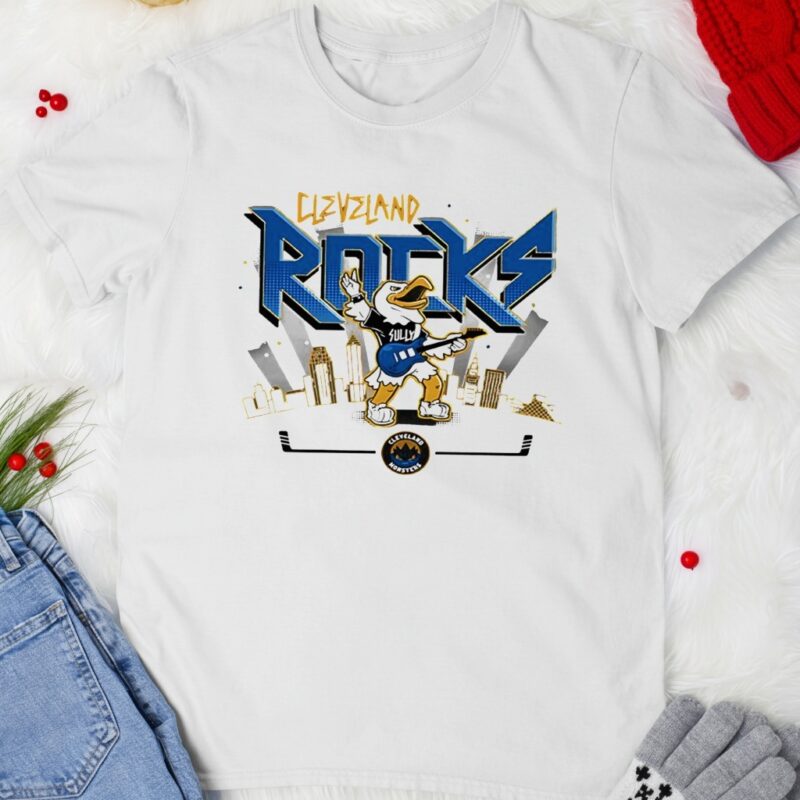 Cleveland Monsters hockey mascot Cleveland Rocks_T-shirt
