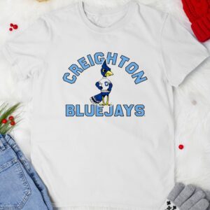 Creighton Bluejays NCAA Billy Bluejay wordmark curved_T-shirt