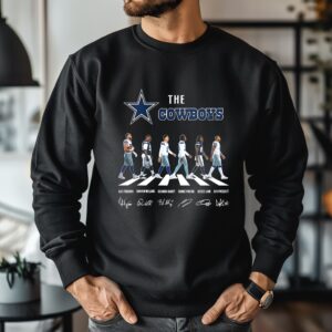 Dallas Cowboys NFL player cross the road signature_Crewneck Sweatshirt