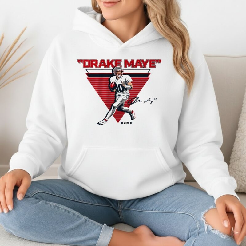 Drake Maye Drake Maye signature retro_Hoodie