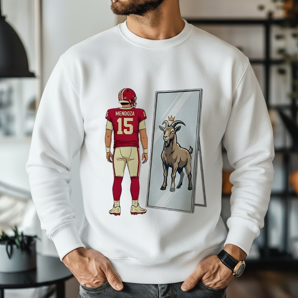 Fernando Mendoza Indiana Hoosiers NCAA Goat Number 15 player_Sweatshirt Fernando Mendoza Indiana Hoosiers NCAA Goat Number 15 player_Sweatshirt