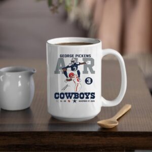 George Pickens Cowboys signature graphic_Mug