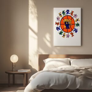 Grateful Dead Kentucky Wildcats basketball logo_Canvas