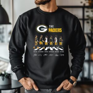 Green Bay Packers NFL player cross the road signature_Crewneck Sweatshirt