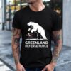 Greenland defense force Trump defense polar bear caricature_T-Shirt