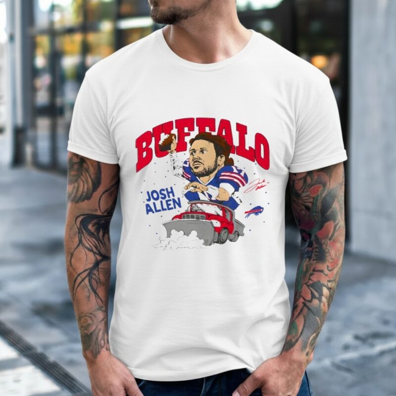 Homage Buffalo Bills Josh Allen Snow Plow signature_Classic Men's T-Shirt