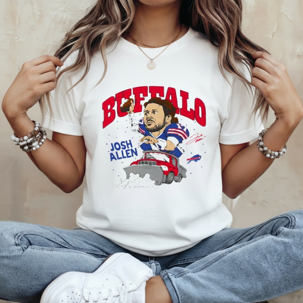 Homage Buffalo Bills Josh Allen Snow Plow signature_Classic Women's T-Shirt Homage Buffalo Bills Josh Allen Snow Plow signature_Classic Women's T-Shirt