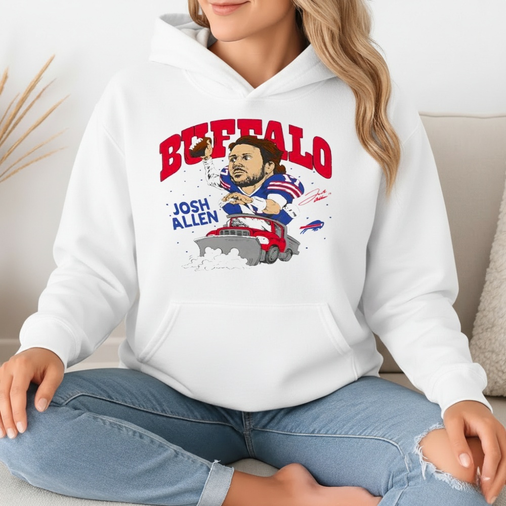 Homage Buffalo Bills Josh Allen Snow Plow signature_Hoodie Homage Buffalo Bills Josh Allen Snow Plow signature_Hoodie