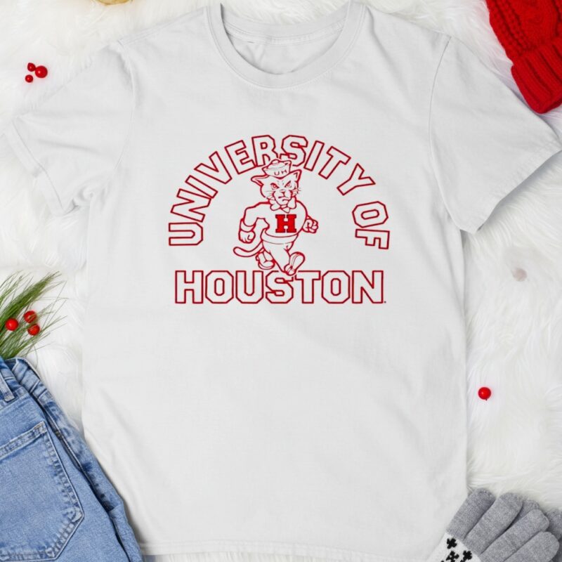Houston Cougars football Shasta University of Houston curved_T-shirt